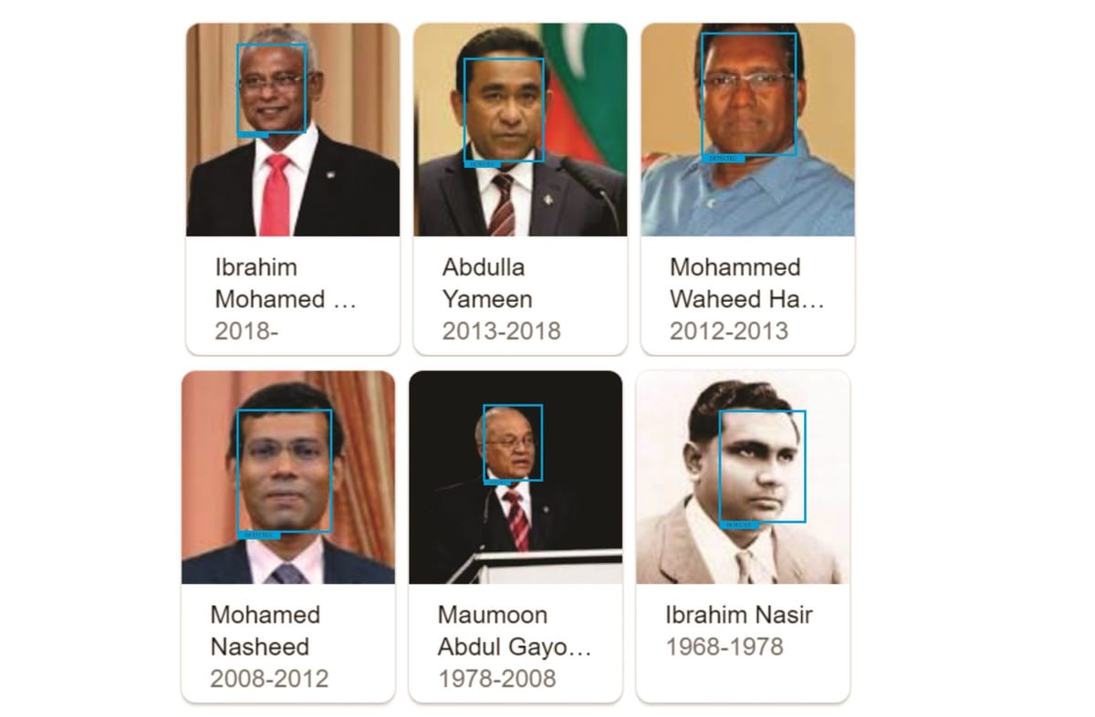 Face recognition: Image classification of Maldives Presidents using Tensor flow