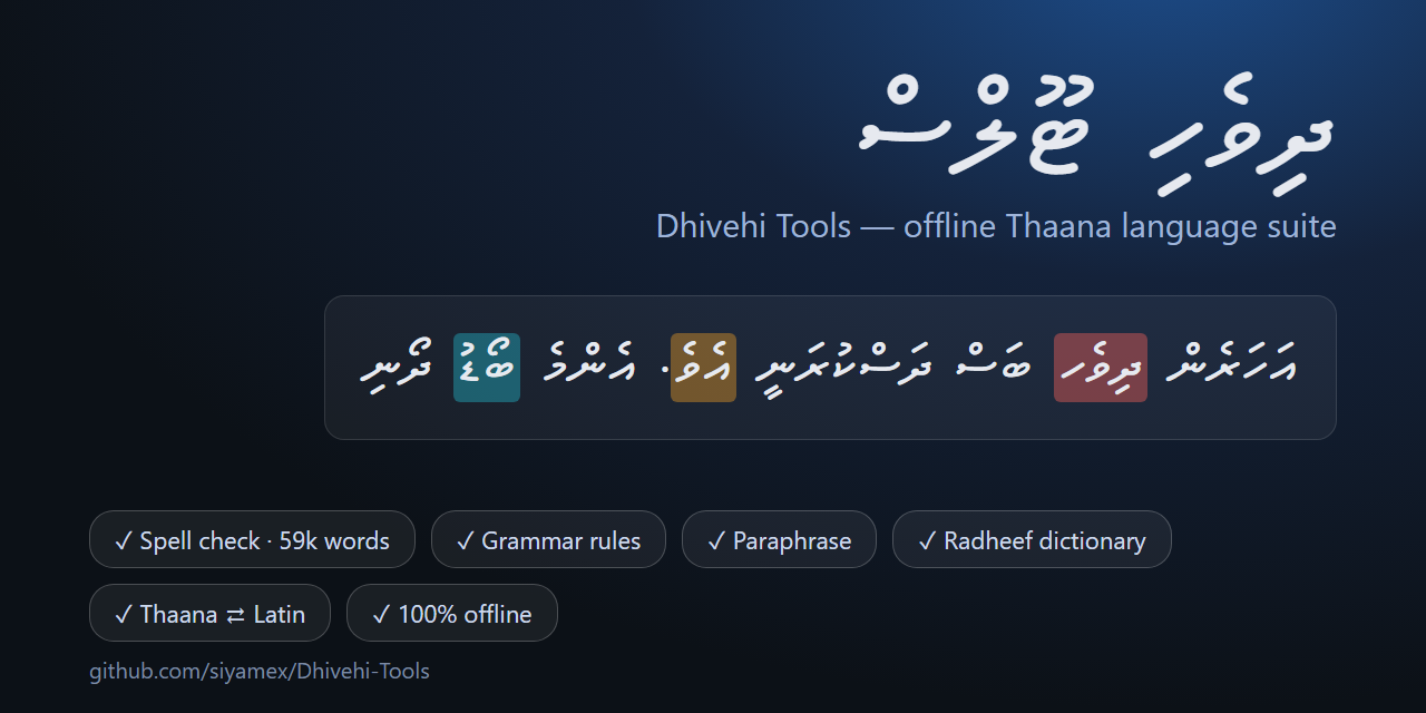 Simplifying Thaana and Dhivehi with Dhivehi-Tools